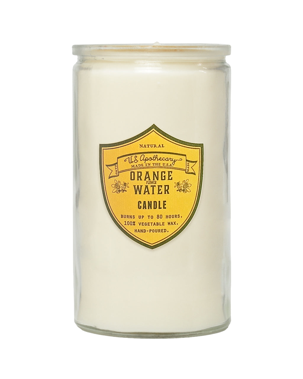Orange Water Natural Wax Candle