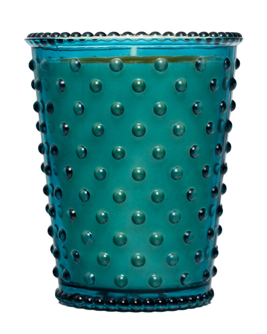 No. 14 Spanish Lime Hobnail Glass Candle