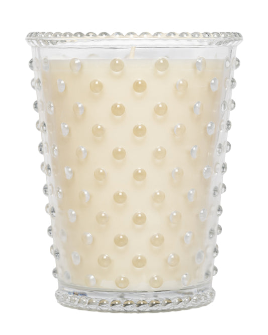 No. 26 Scotch Pine Hobnail Glass Candle