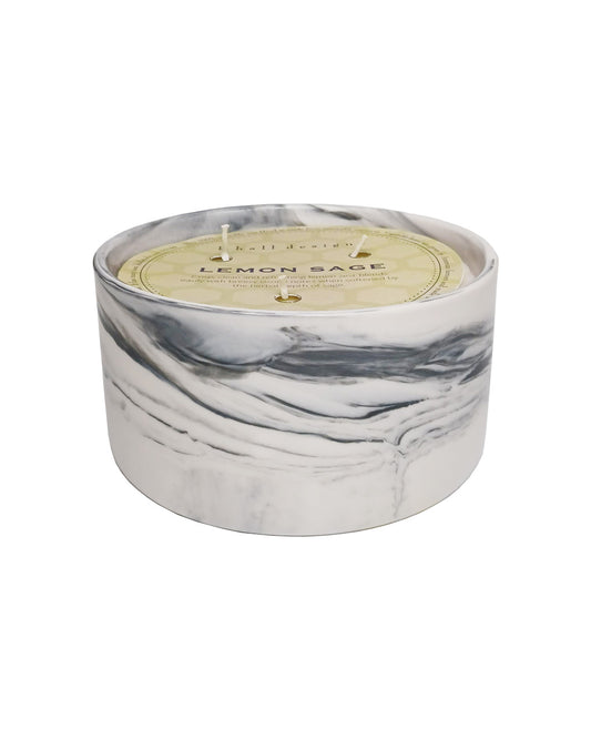 Lemon Sage Marble Candle