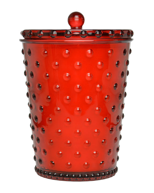 Grande Reindeer Hobnail Glass Candle