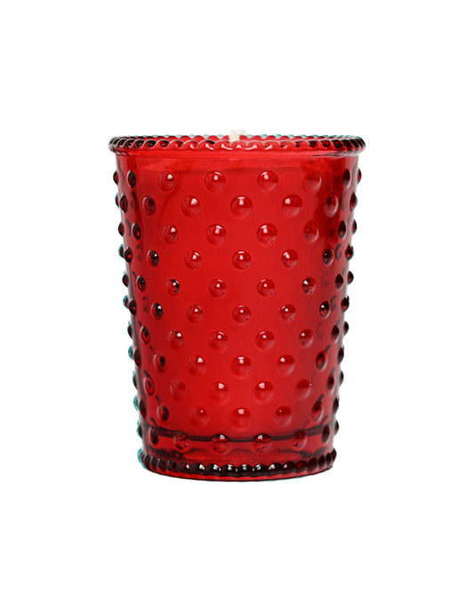 Reindeer Votive Hobnail Glass Candle