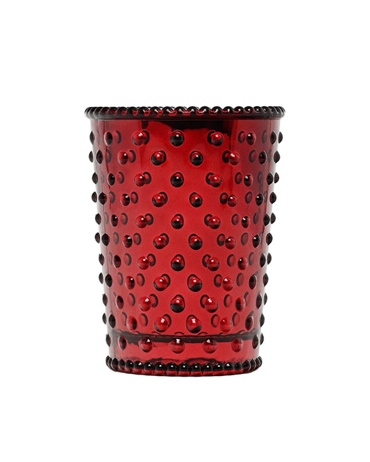 Chrome Reindeer Votive Hobnail Glass Candle