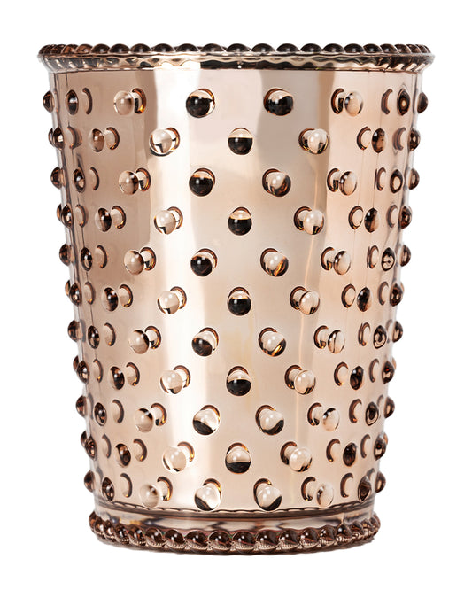 No. 54 Chrome Fir & Grapefruit Metallic Empty Hobnail Glass
