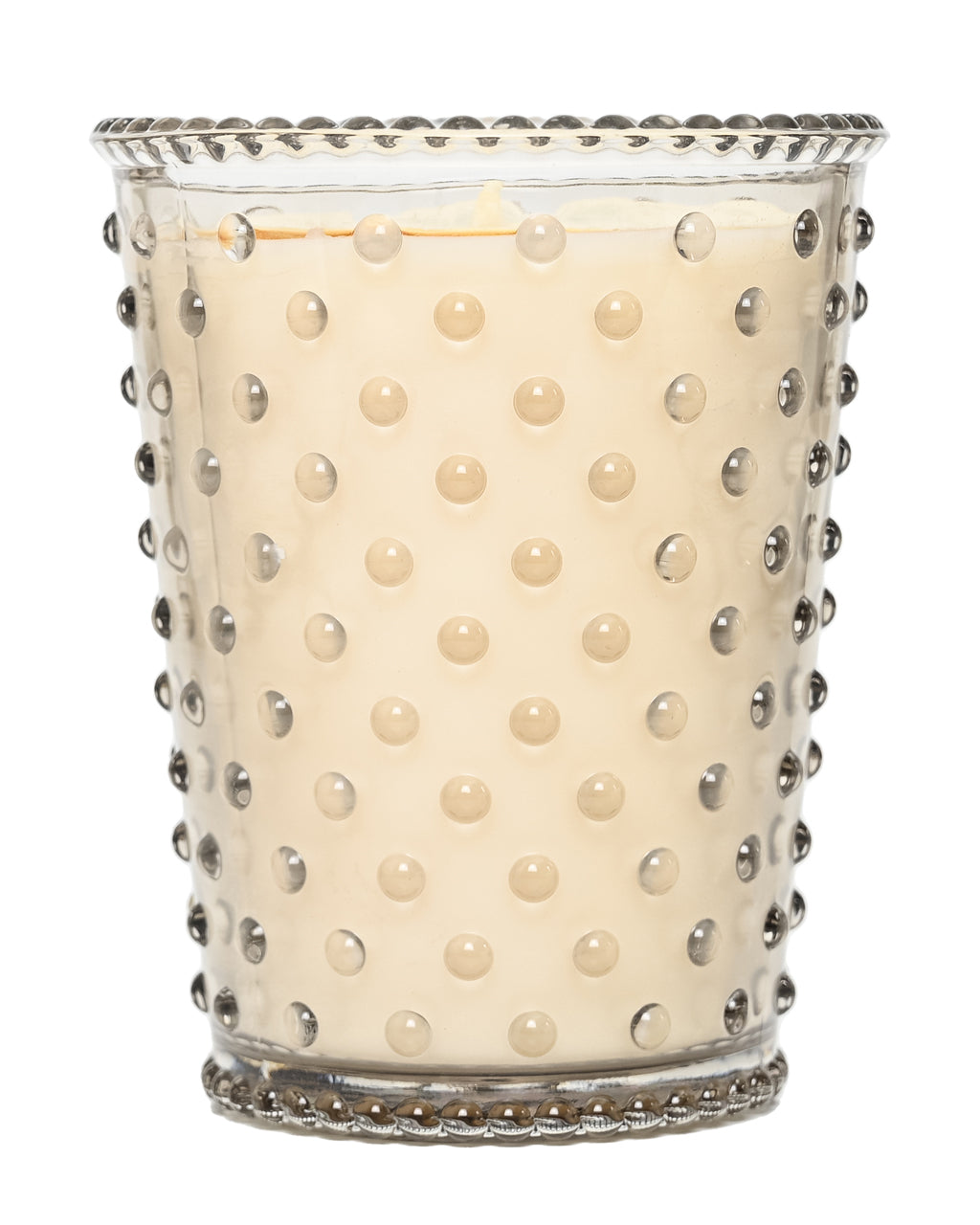 No. 55 Champagne Hobnail Glass Candle