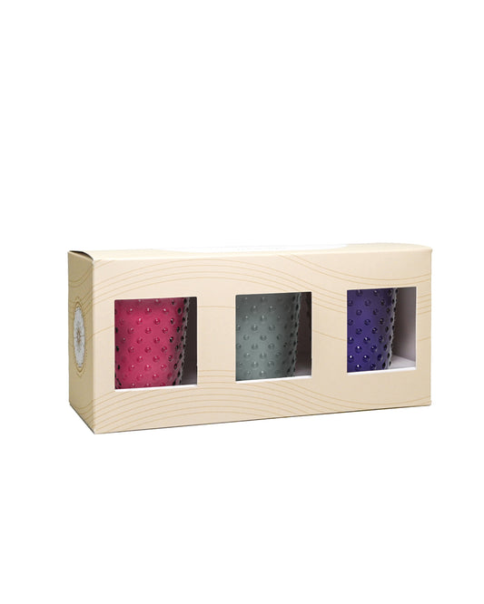 Fall 3pc Votive Hobnail Set