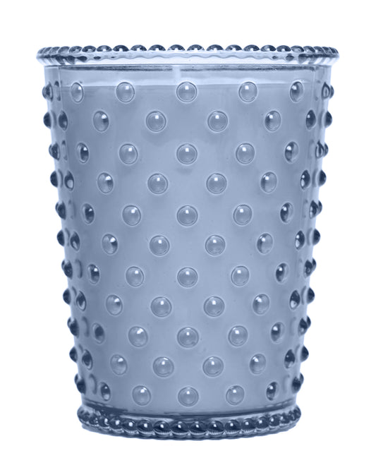 No. 560 Indigo Denim Hobnail Glass Candle