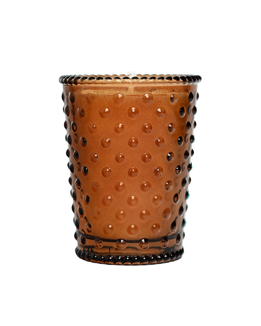 Chestnut Votive Hobnail Glass Candle