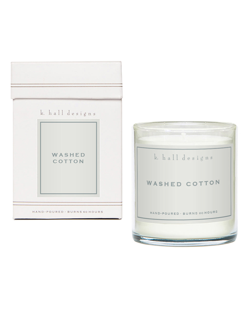 Washed Cotton 60 Hour Jar Candle