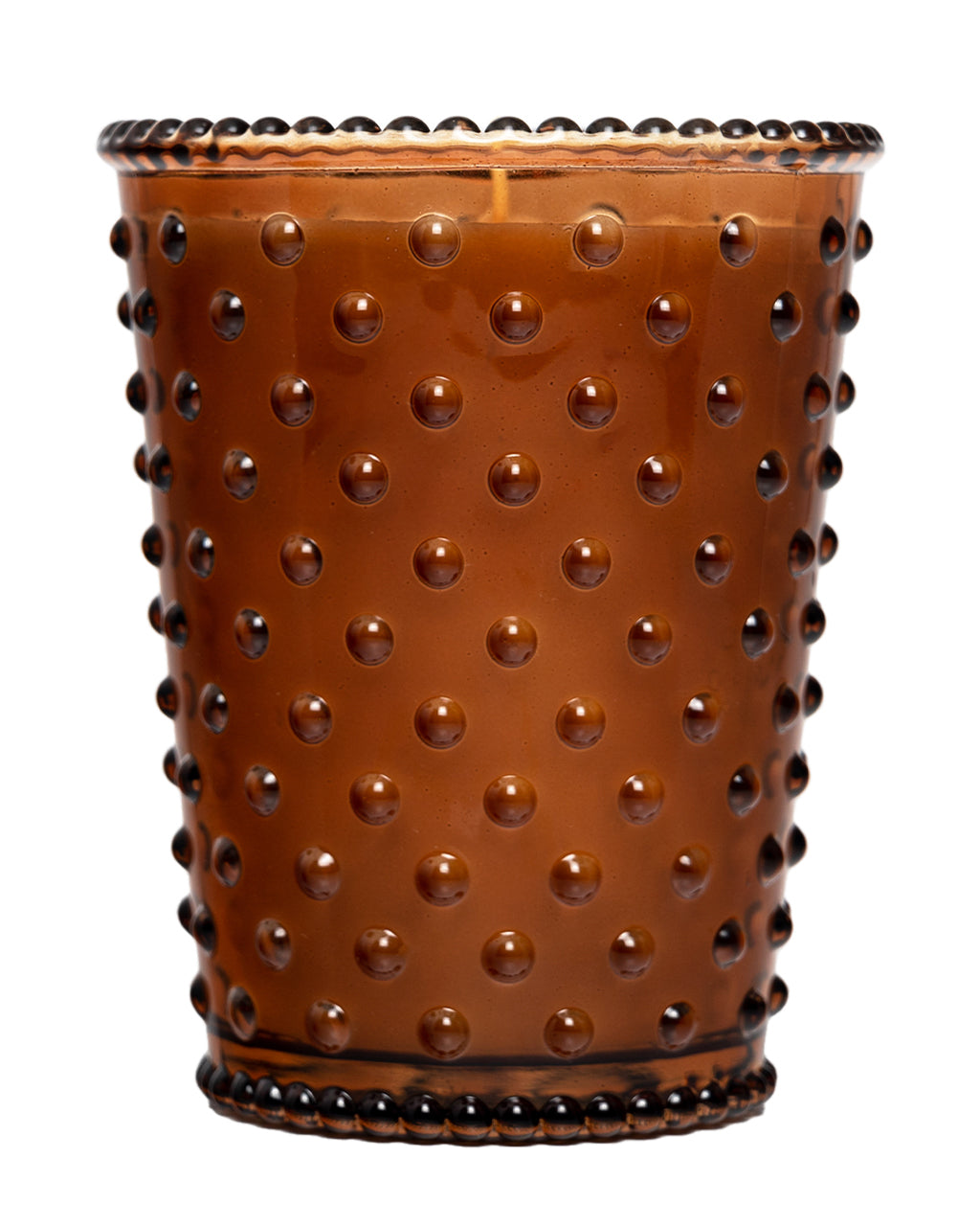 No. 69 Gingerbread Hobnail Glass Candle