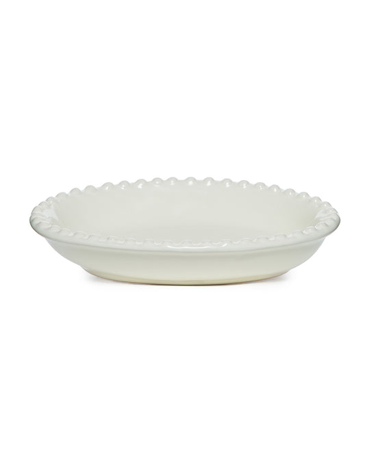 Cream Beaded Soap Dish