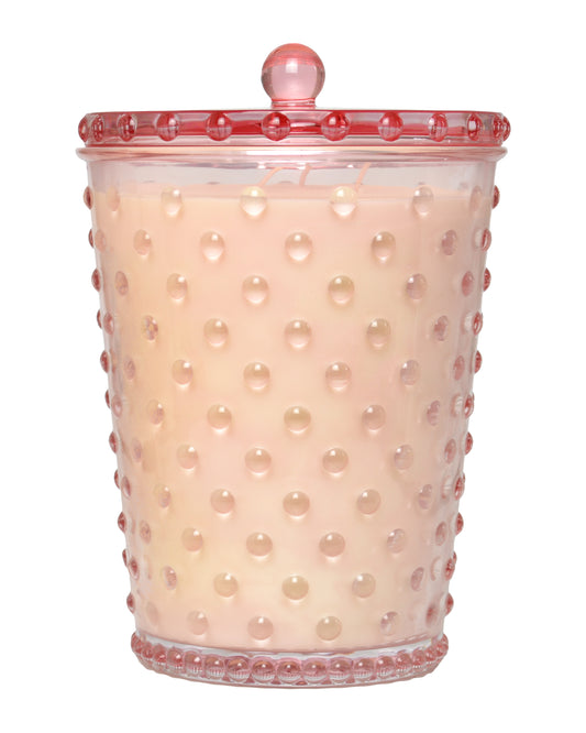 Grande Honeysuckle Hobnail Glass Candle