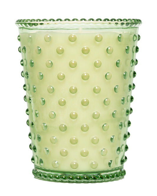 No. 95 Eucalyptus Hobnail Glass Candle