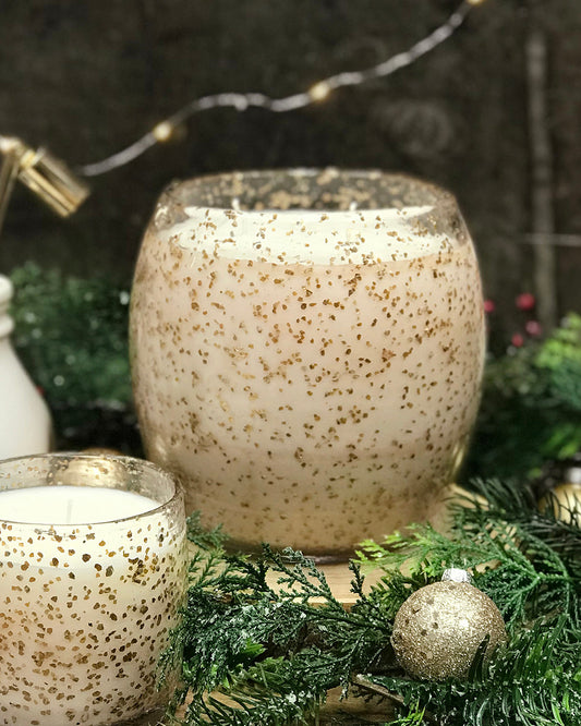 Buttermilk Large Gold Fleck Candle