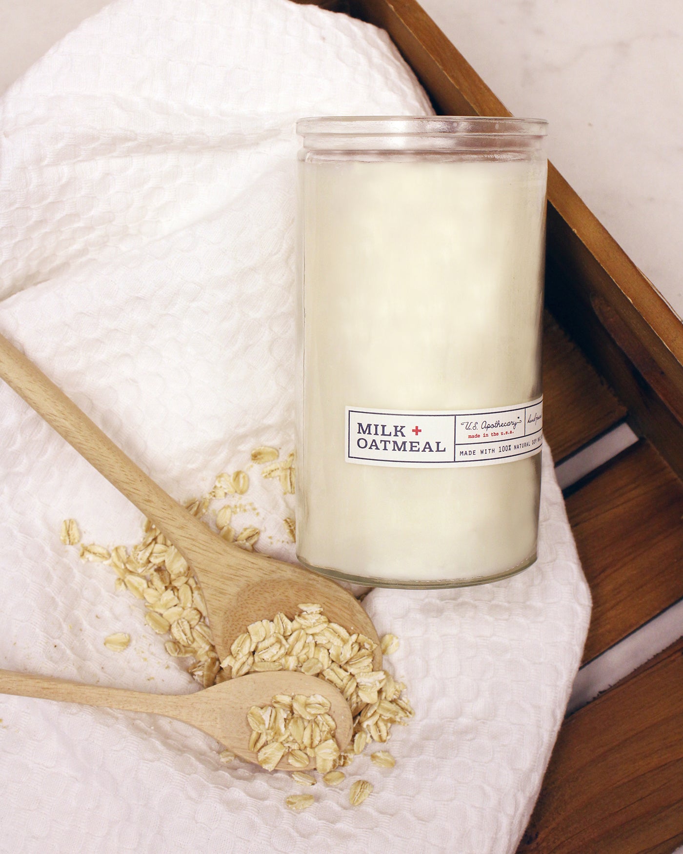 Milk + Oatmeal Natural Wax Candle