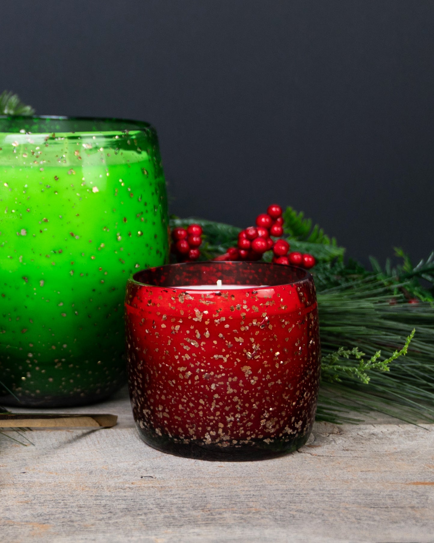 Reindeer Gold Flecked Candle