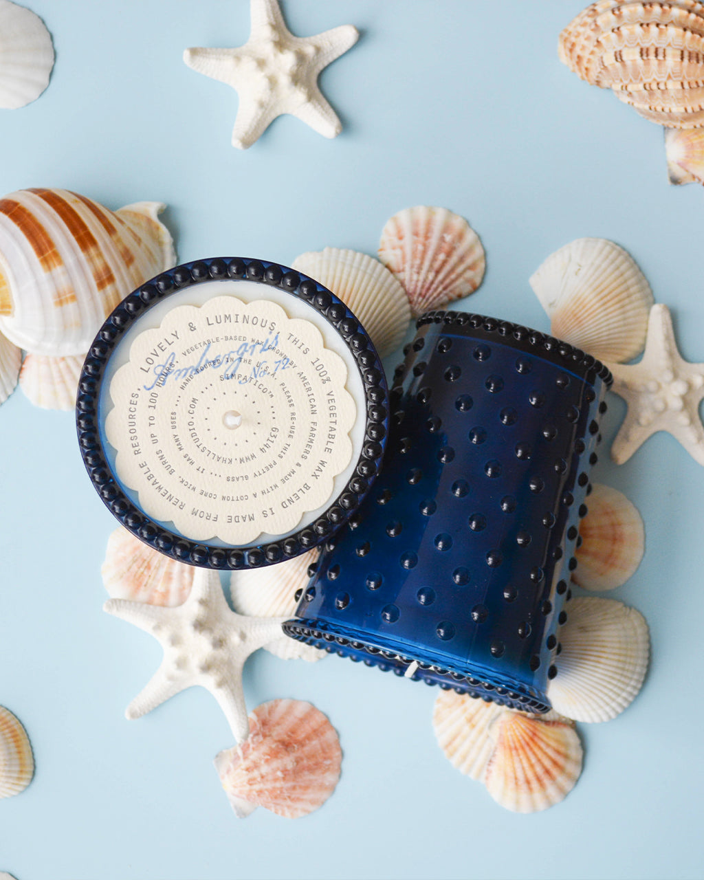 No. 72 Ambergris Hobnail Glass Candle