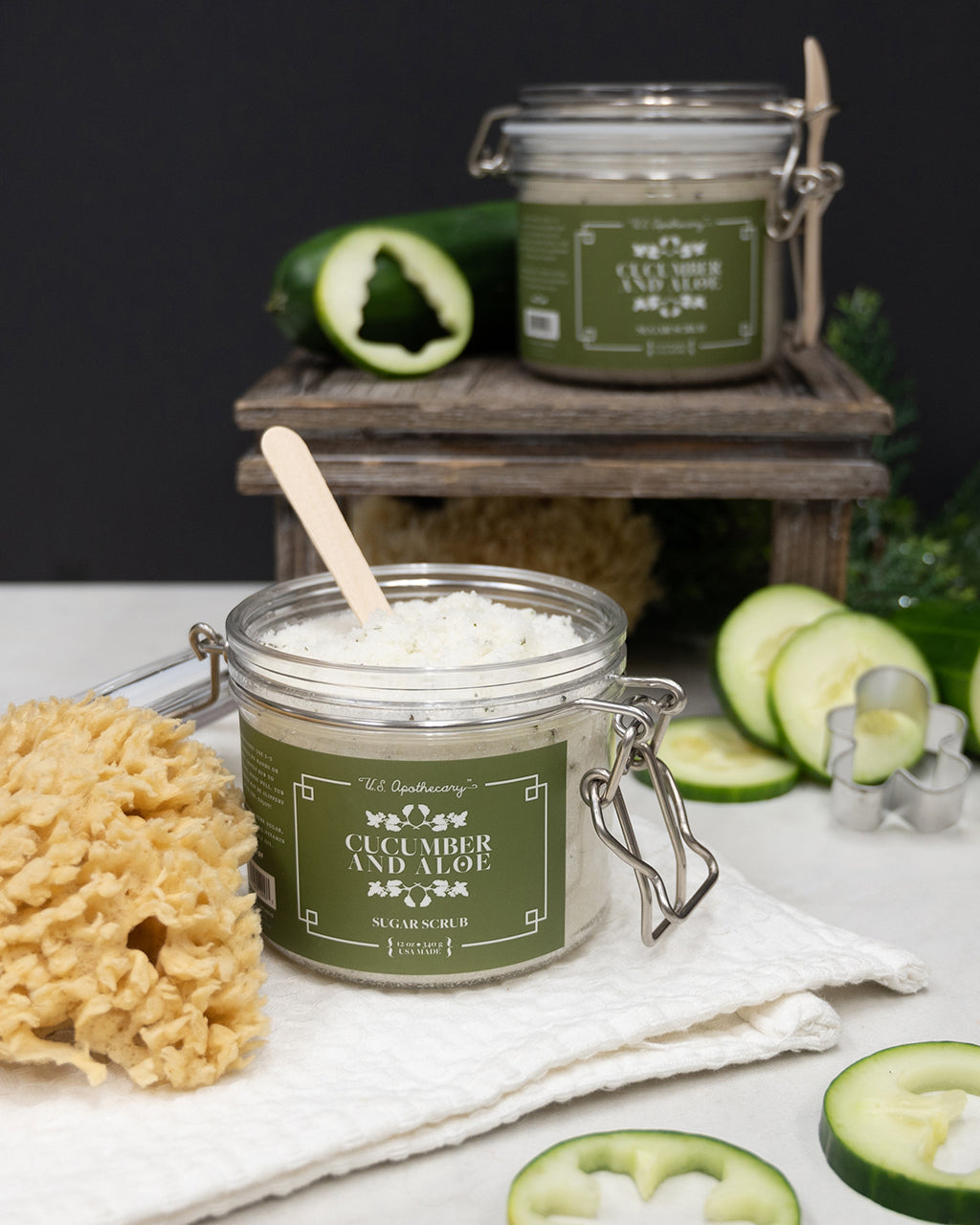 Cucumber and Aloe Sugar Scrub