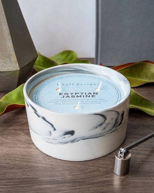 Egyptian Jasmine Marble Candle