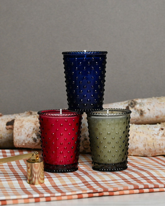 Fall 3pc Votive Hobnail Set