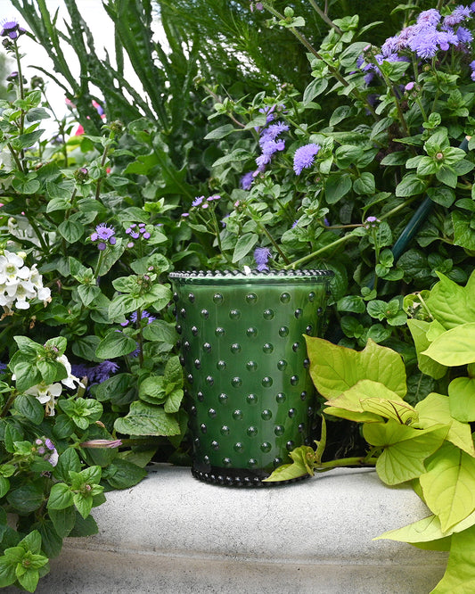 No. 517 Garden Harvest Hobnail Glass Candle