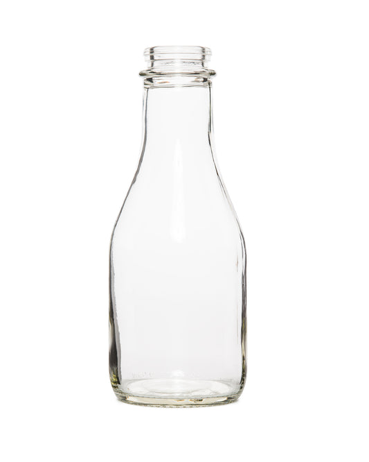 Large Clear Glass Quart Milk Bottle