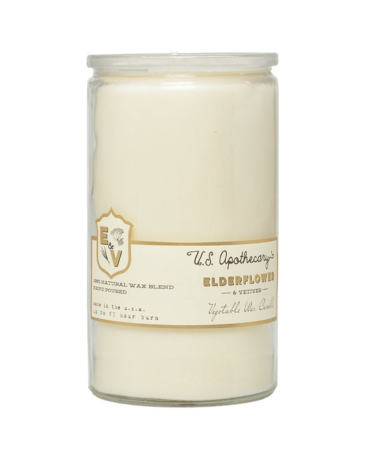 Elderflower & Vetiver Natural Wax Candle