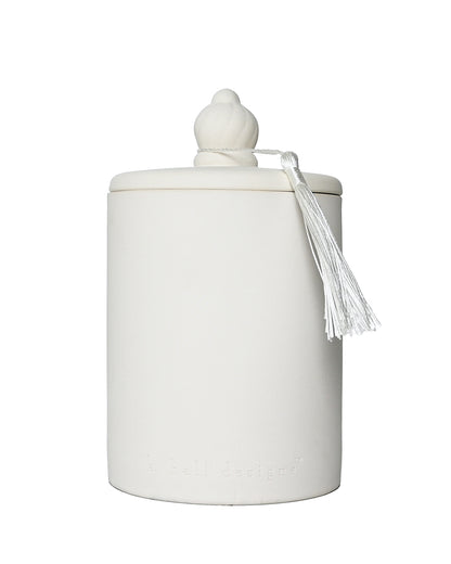 Washed Cotton Ceramic Candle