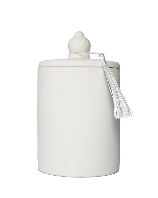 Washed Cotton Ceramic Candle
