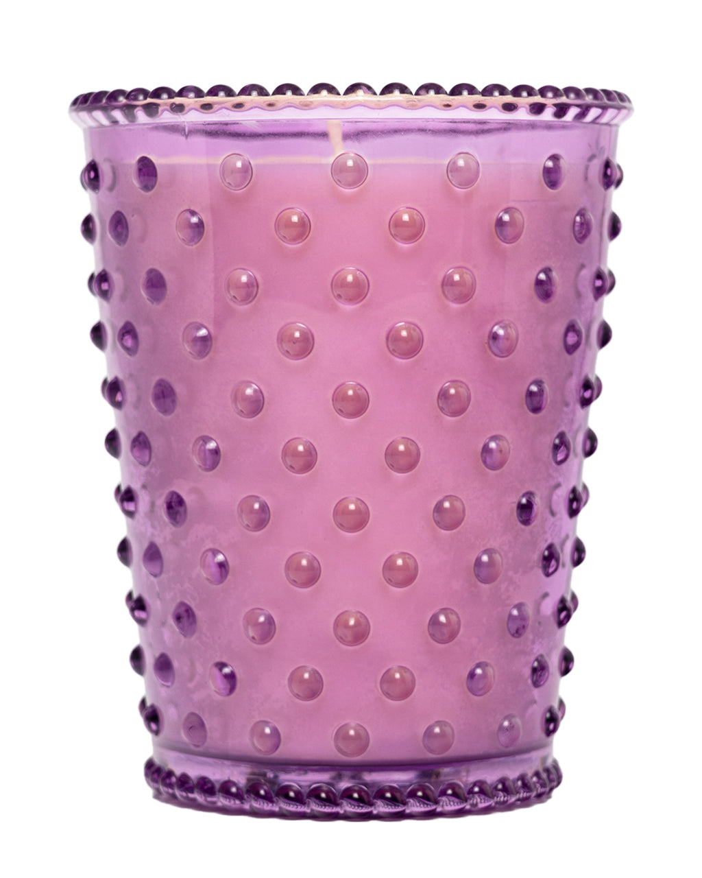 No. 41 Lilac Hobnail Glass Candle