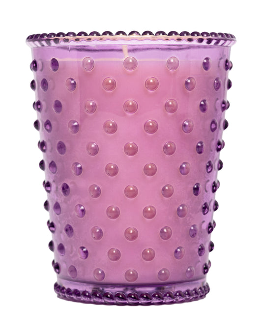 No. 41 Lilac Hobnail Glass Candle