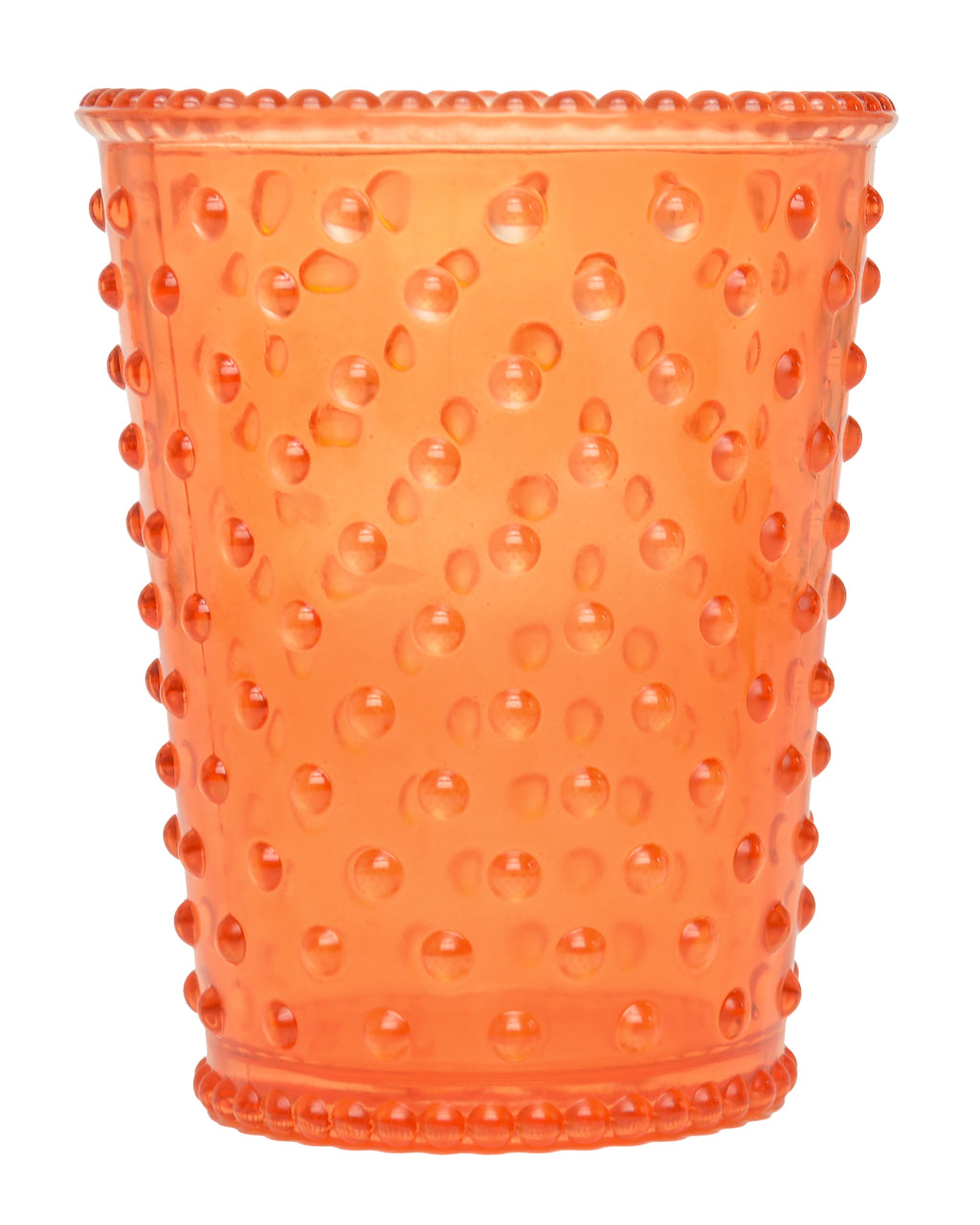 No. 46 Sicilian Orange Empty Hobnail Glass