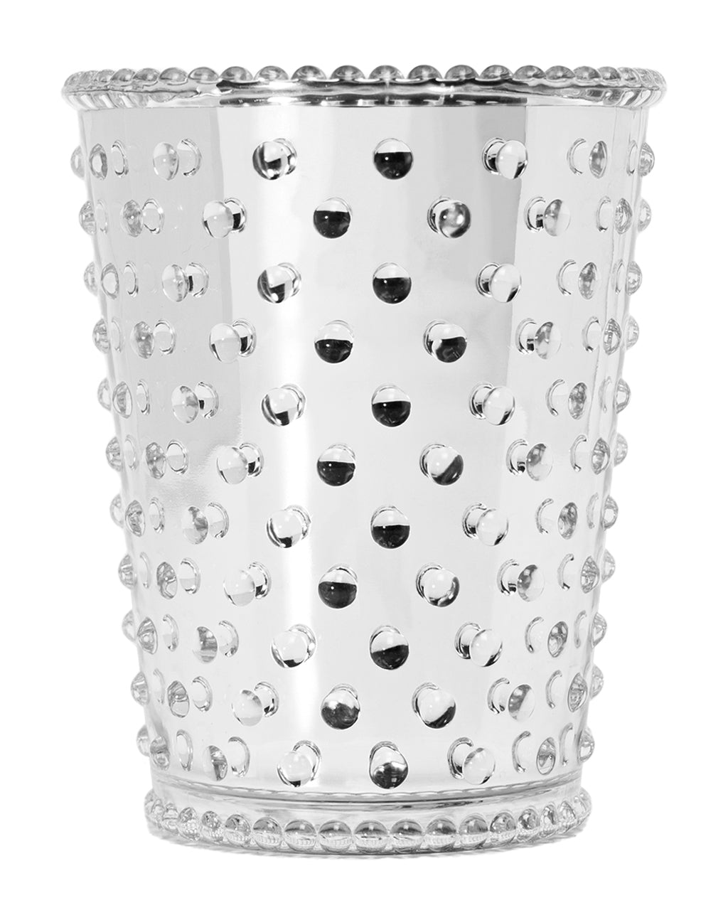 No. 53 Chrome Vanilla Bean Hobnail Glass Candle