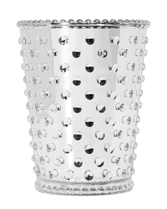 No. 53 Chrome Vanilla Bean Hobnail Glass Candle