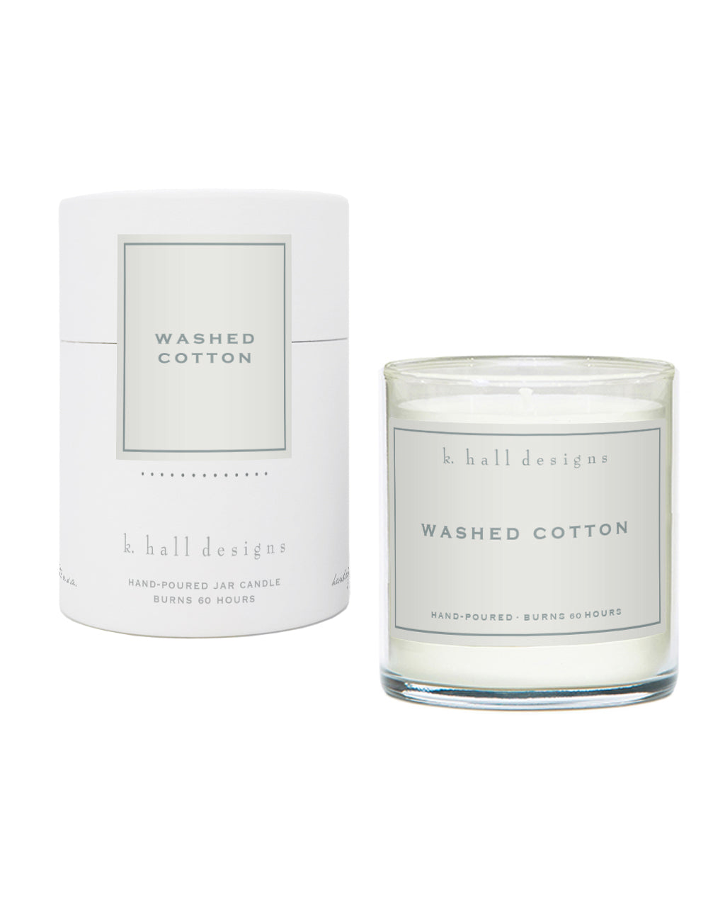 Washed Cotton 60 Hour Jar Candle