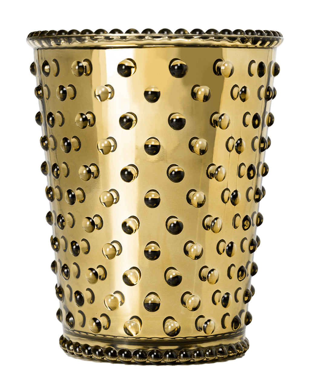 No. 621 Chrome Holiday Spice Hobnail Glass Candle