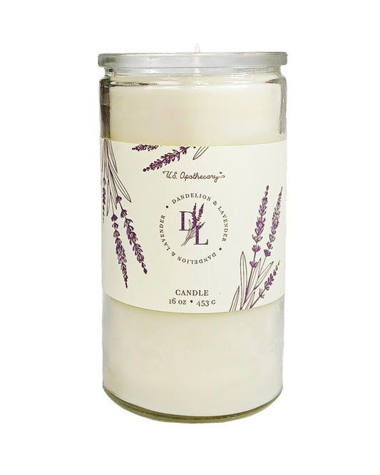 Dandelion & Lavender Natural Wax Candle