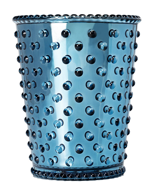 No. 66 Chrome Winter Frost Hobnail Glass Candle