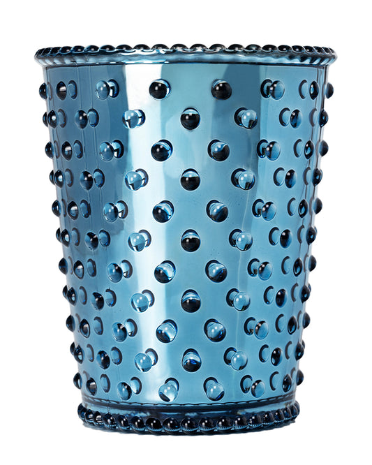 No. 66 Chrome Winter Frost Hobnail Glass Candle