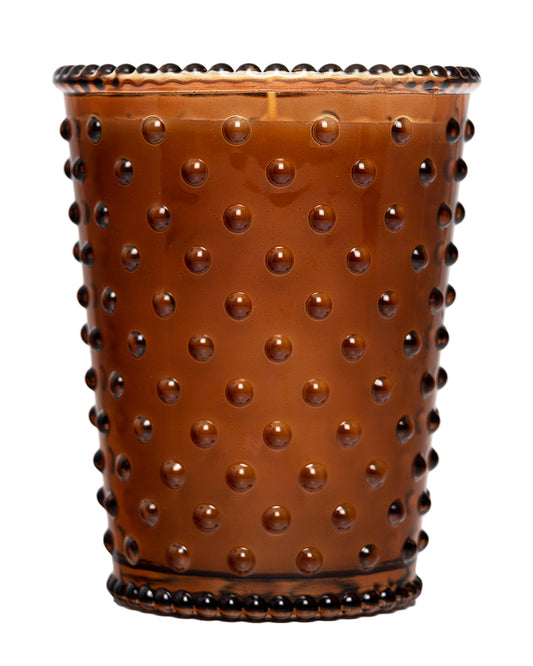 No. 69 Gingerbread Hobnail Glass Candle
