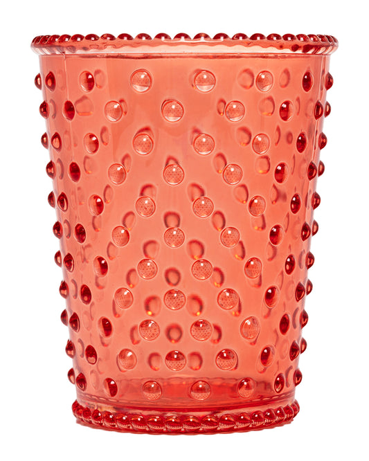 No. 71 Guava Empty Hobnail Glass