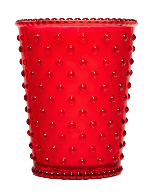 No. 73 Strawberry Poundcake Hobnail Glass Candle