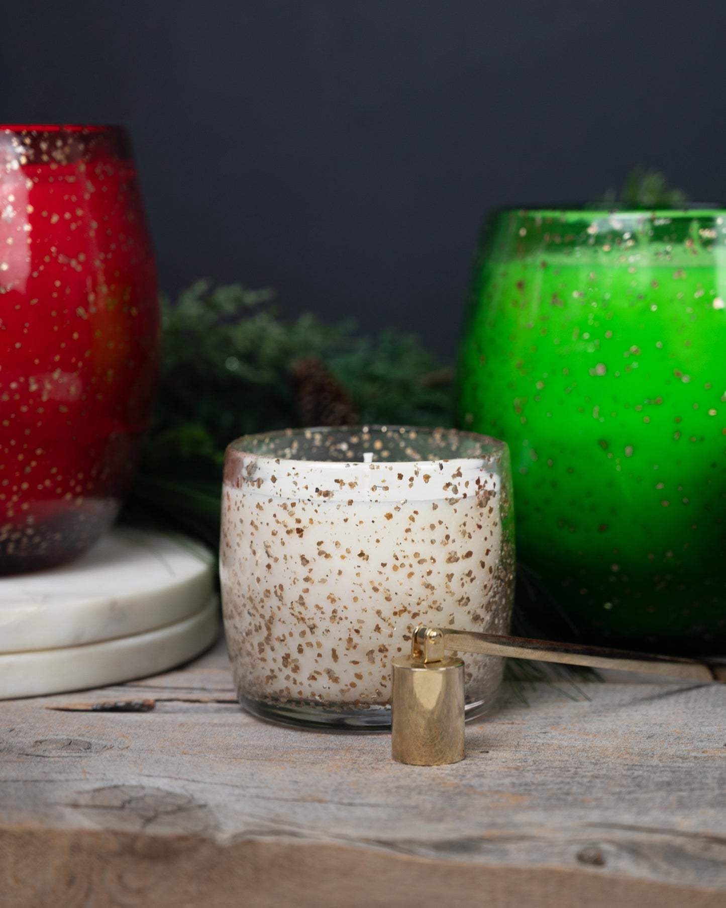 Buttermilk Gold Flecked Candle