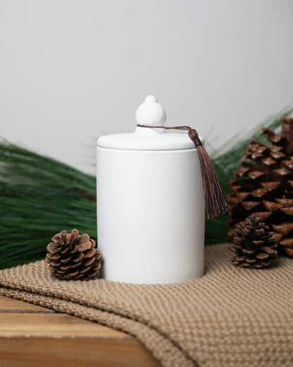 Cypress & Cassis Ceramic Candle