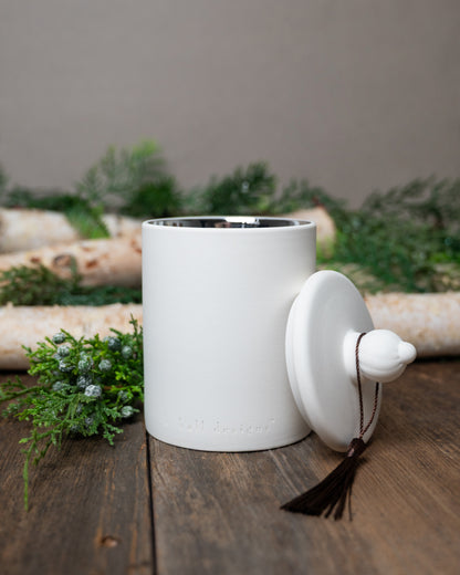 Cypress & Cassis Ceramic Candle