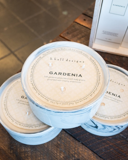 Gardenia Marble Candle