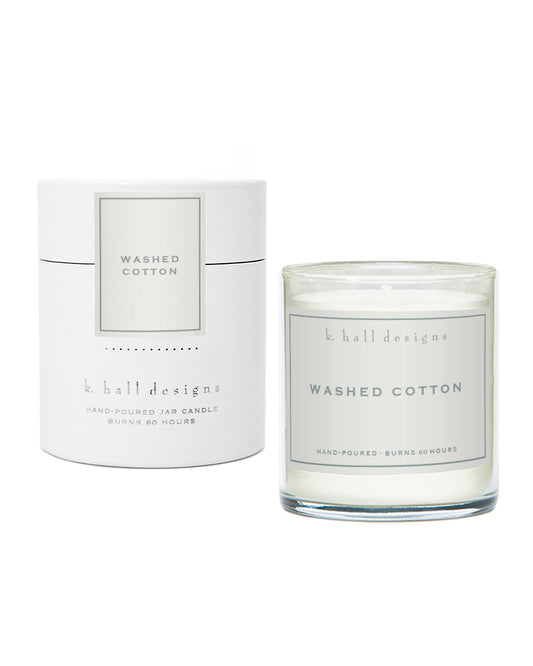 Washed Cotton 60 Hour Jar Candle