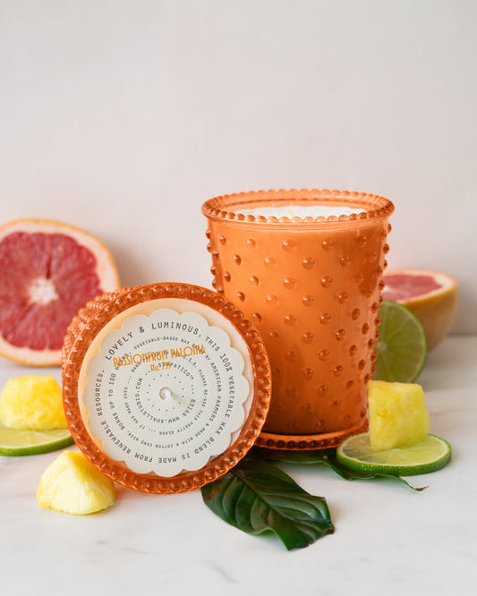 No. 795 Passionfruit Paloma Hobnail Glass Candle
