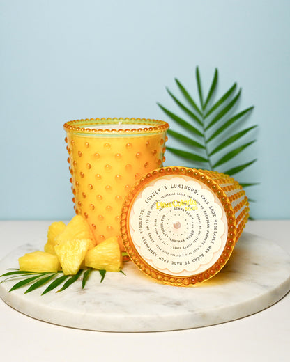 No. 89 Pina Colada Hobnail Glass Candle