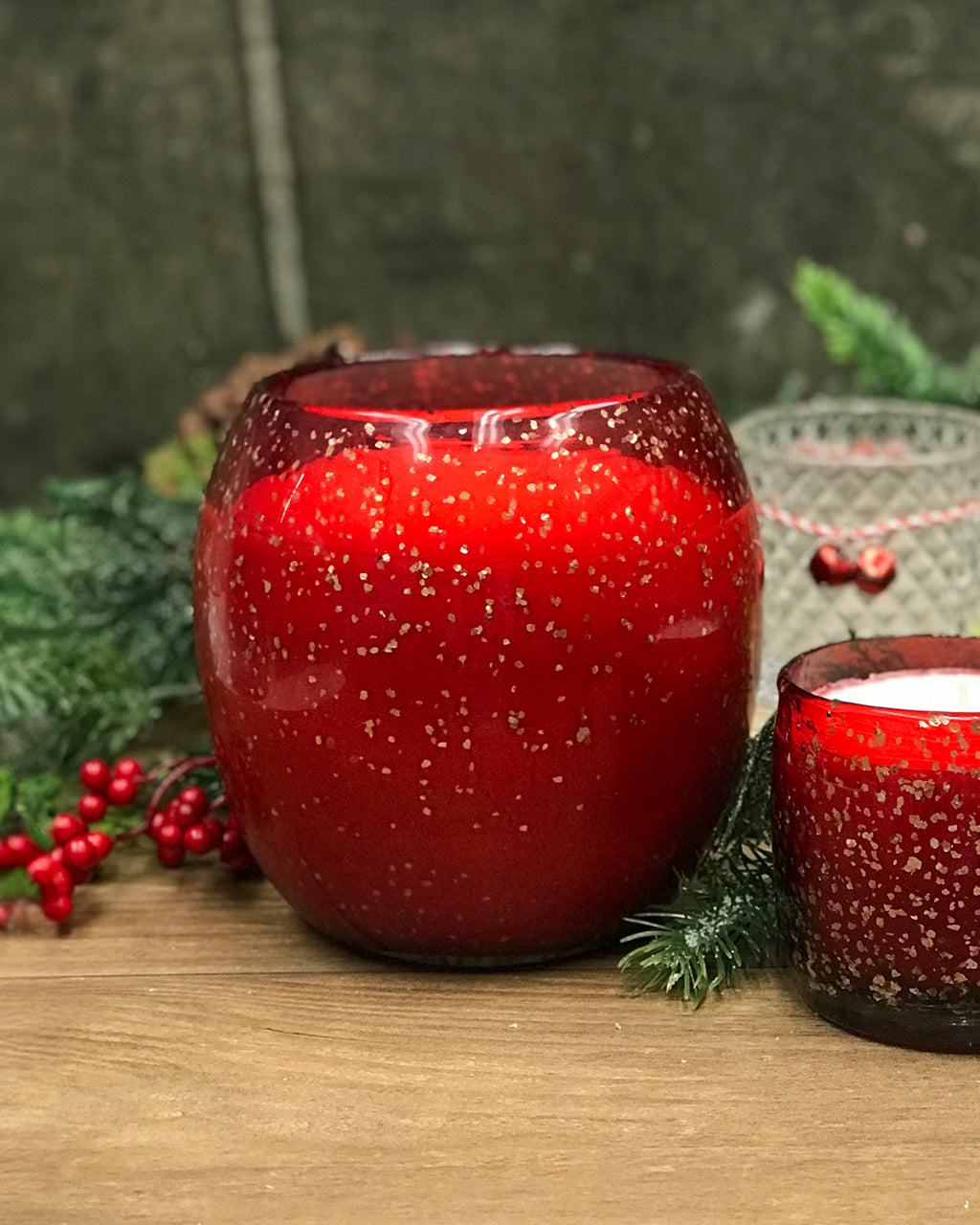 Reindeer Large Gold Fleck Candle